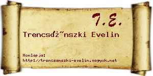 Trencsánszki Evelin névjegykártya